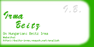 irma beitz business card